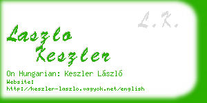 laszlo keszler business card