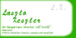 laszlo keszler business card